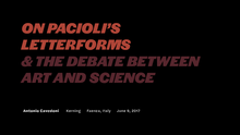 Pacioli presentation, Kerning 2017