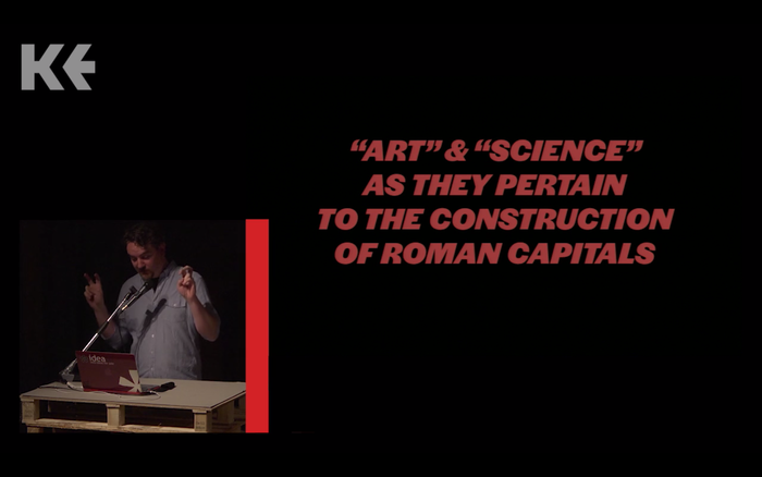 For the headings of his talk, Cavedoni chose italic caps — a less common yet attractive stylistic device that adds vigor — in Light and Black weights: “I tend to use fonts in a way that will make them do most of the work for me. I try to favor the more extreme styles for that reason, and I really enjoyed the look of Halyard’s Black Italic caps.”