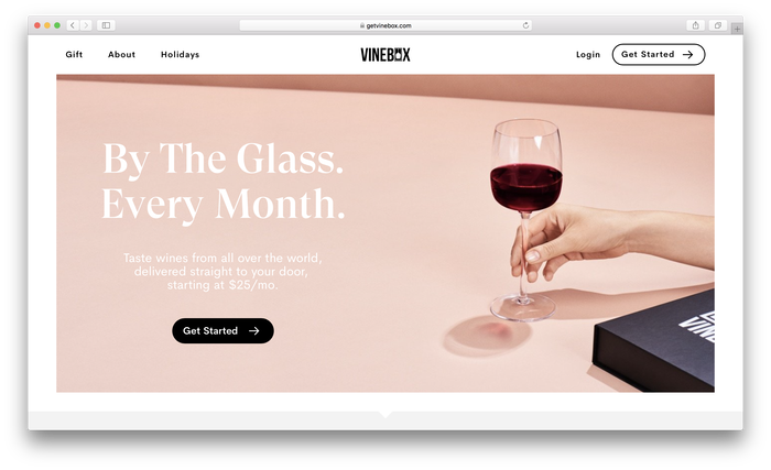 Vinebox website 1