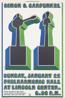 Simon &amp; Garfunkel at <span>Lincoln Center Philharmonic Hall concert poster</span>