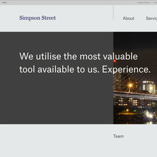 Simpson Street identity &amp; website