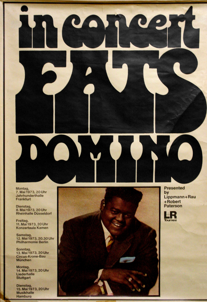 Fats Domino in concert, tour poster 1973