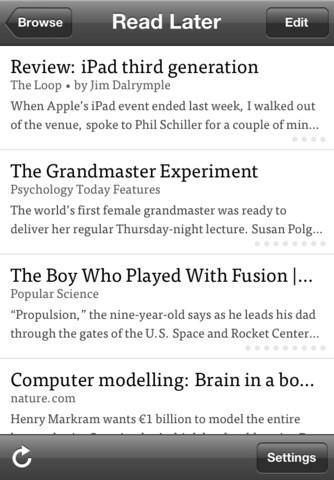 Instapaper iOS App 3