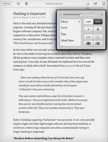 Instapaper iOS app