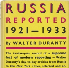 <cite>Russia Reported: 1921–1933</cite> by Walter Duranty