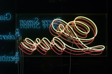 <cite>Thieves Like Us</cite> neon