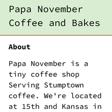 Papa November website