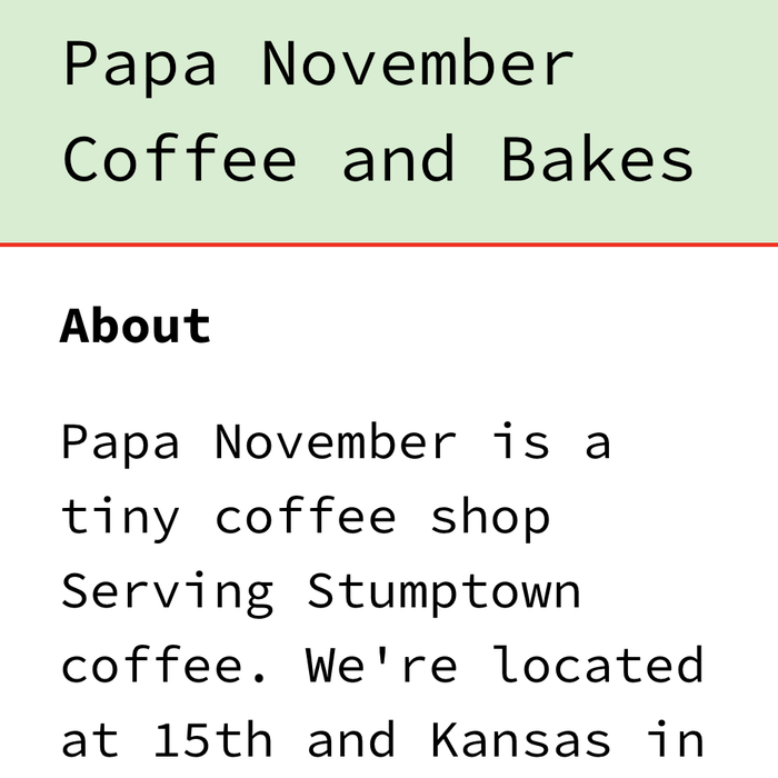 Papa November website 1