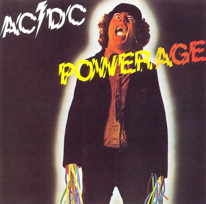 1978 LP Powerage (Albert Productions/EMI Australia, Atlantic). Photography by Jim Houghton, Art Direction by Bob Defrin.