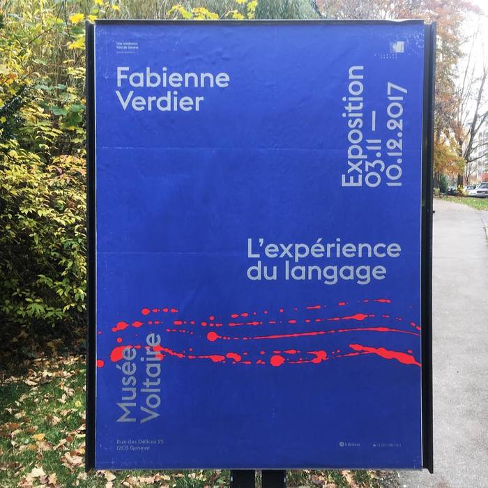 Fabienne Verdier – L’expérience du language, Musée Voltaire 1