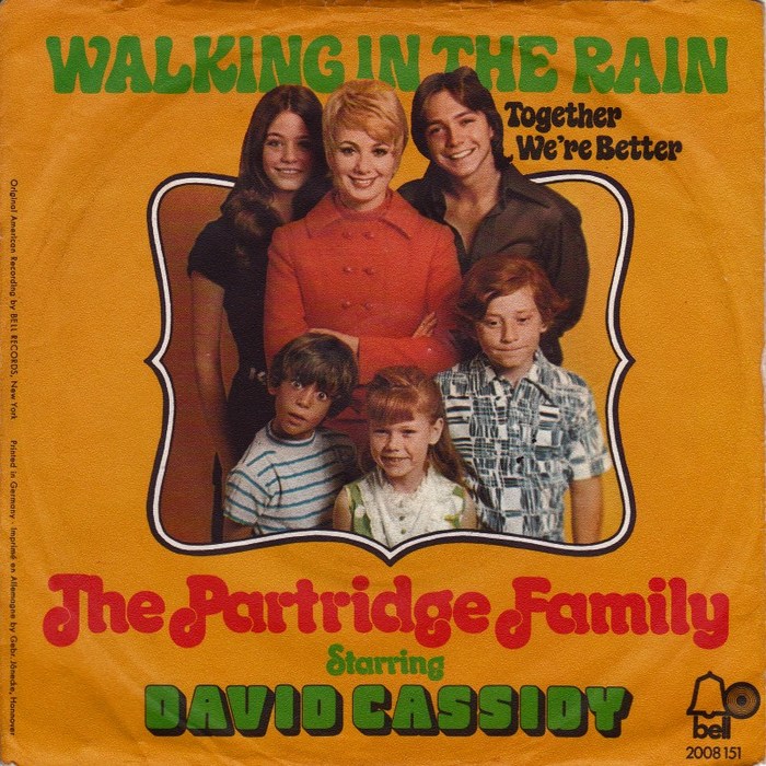 The Partridge Family – “Walking In The Rain / Together We’re Better” German single cover