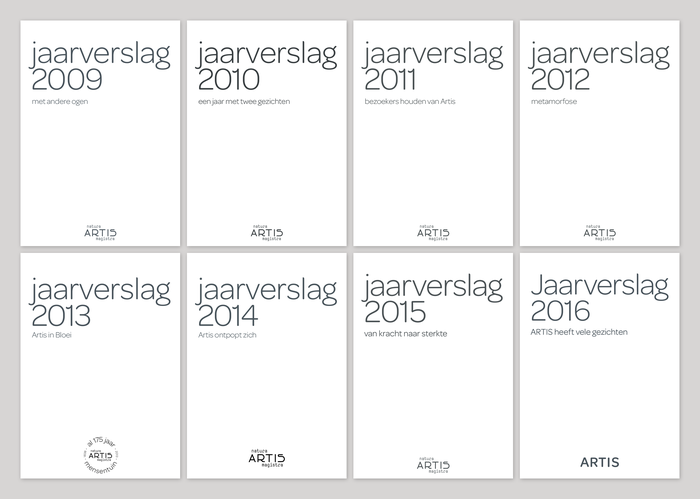 Artis annual reports (2009–) 1