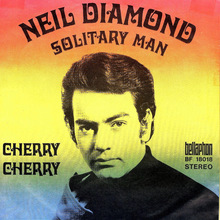 Neil Diamond – “Solitary Man” / “Cherry Cherry” German single cover