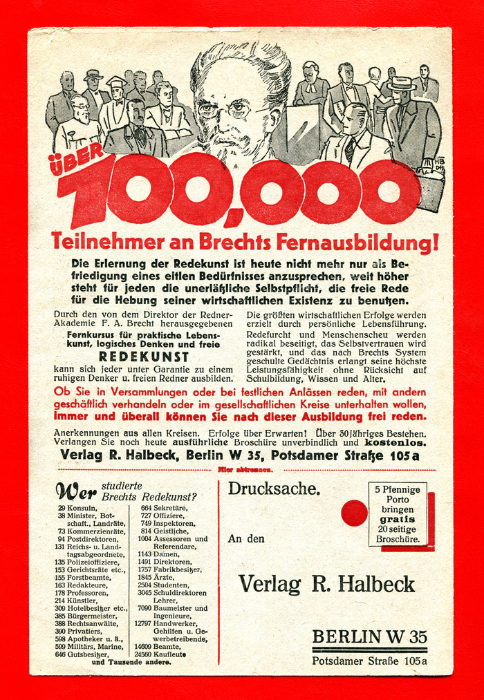 Verlag R. Halbeck ad for rhetoric courses 2