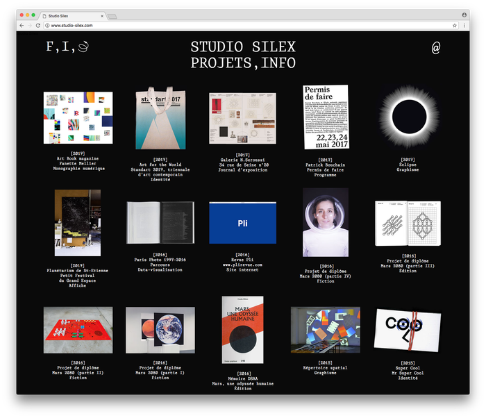 Studio Silex website/identity 1