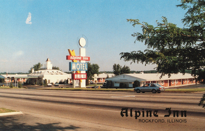 Alpine Inn, Rockford, Illinois postcard