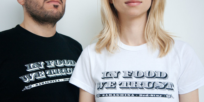 “In Food We Trust” T-shirts and stickers 3