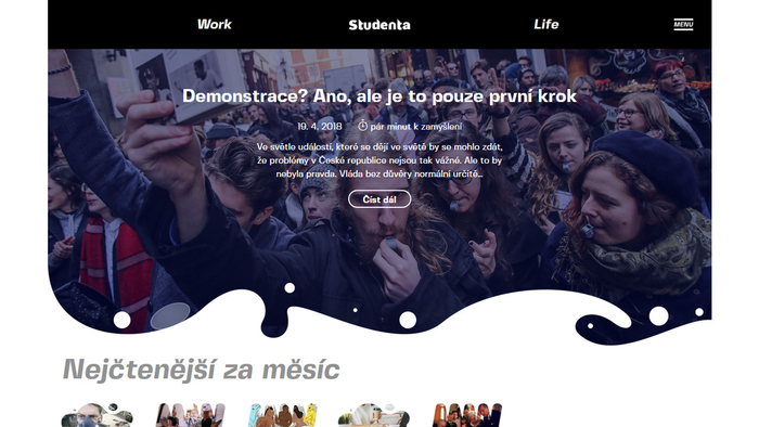 Studenta.cz website 2