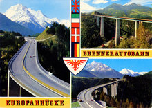 Europabrücke / Brennerautobahn postcard