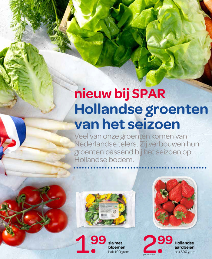 Ad for regional produce, with the headline referencing the Dutch national colors.