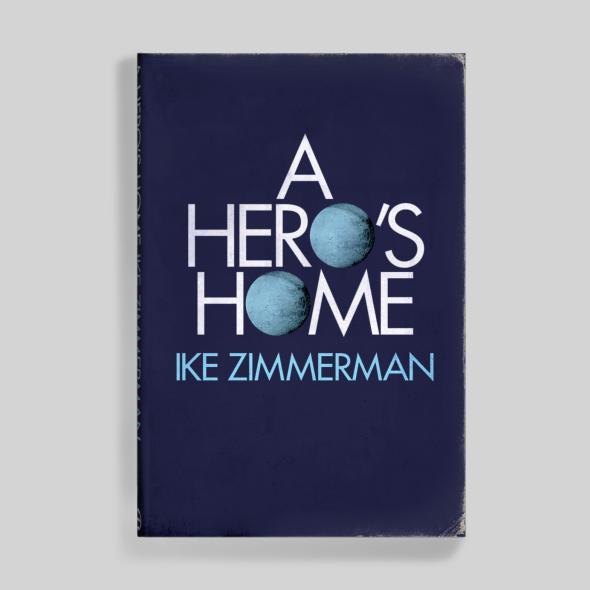 Ike Zimmerman’s A Hero’s Home, featuring Futura caps with the Os substituted by orbs. Probably inspired by this cover for First Flights to the Moon (1970)?