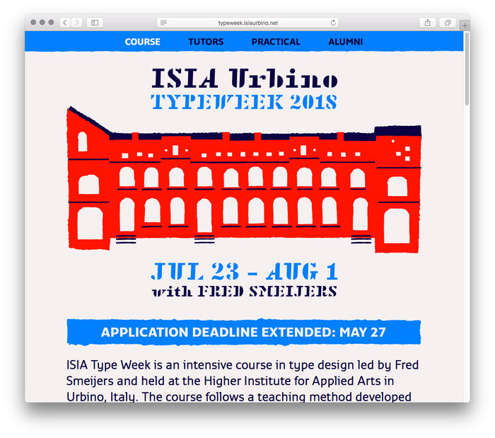 ISIA Urbino Type Week 2018 1