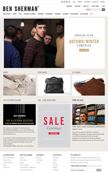 Ben Sherman website