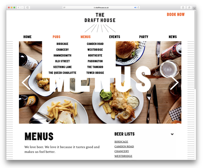 Draft House website (2018 redesign) 5