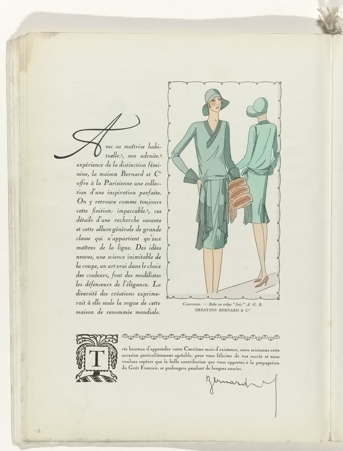 Art – Goût – Beauté magazine No. 100, Christmas 1928 - Fonts In Use