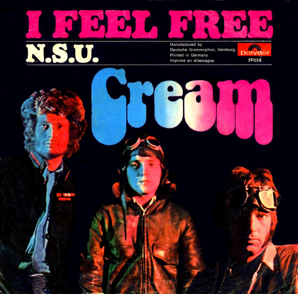 Cream – “I Feel Free” / “N.S.U.” - Fonts In Use