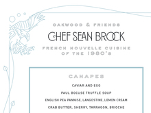 Chef Sean Brock Guest Menu