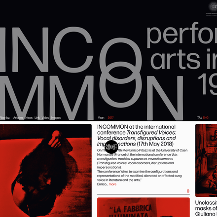 INCOMMON: performing arts in Italy, 1959–1979