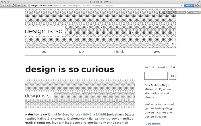 “design is so” blog 4