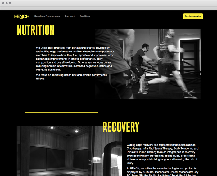 Hench identity and website 3