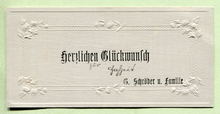 “Herzlichen Glückwunsch” wedding cards (1919)