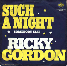 Ricky Gordon – “Such A Night” Dutch single cover