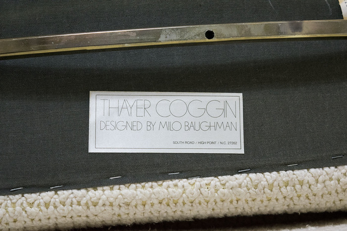 Thayer Coggin, Designed by Milo Baughman label 2