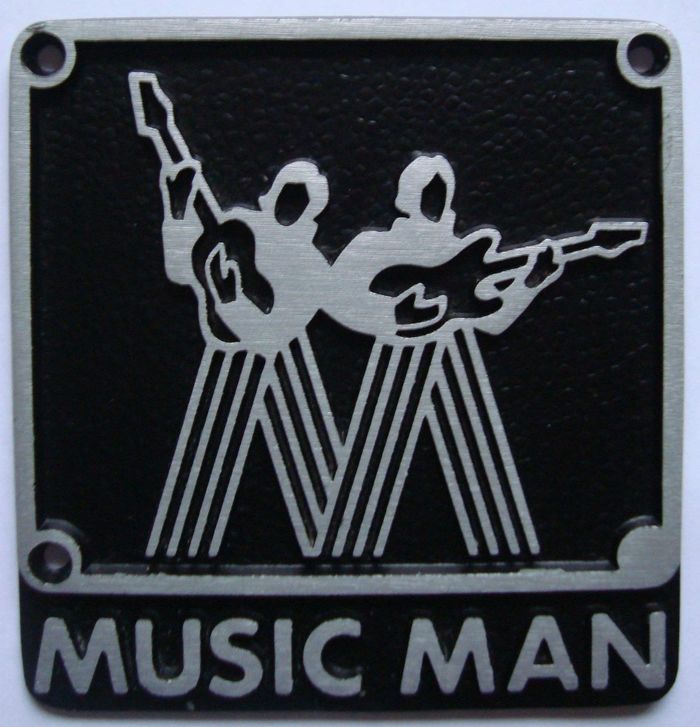 The original Music Man amp logo. Something to note is that Music Man amps and guitars were made by two separate factories. Leo Fender-built guitars used Neil Bold for Music Man. Forrest White built amps used Futura Bold.