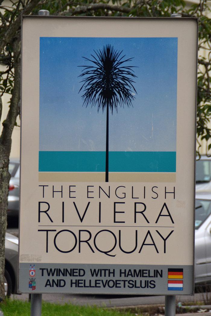 A variation of the original palm tree poster, spotted in 2012 outside Torquay Station.