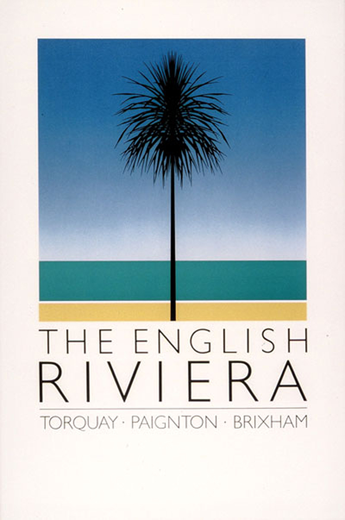 English Riviera   Travel Poster Art  Print 
