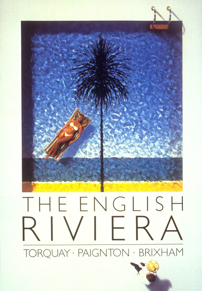 Pool, 1986. “One of several posters designed by David Hughes in this long-running campaign for The English Riviera.” — Anatomised