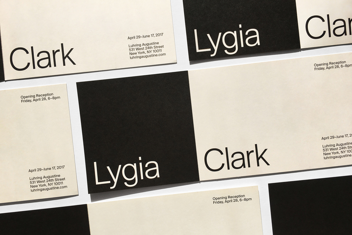 Invitation for Lygia Clark at Luhring Augustine 1