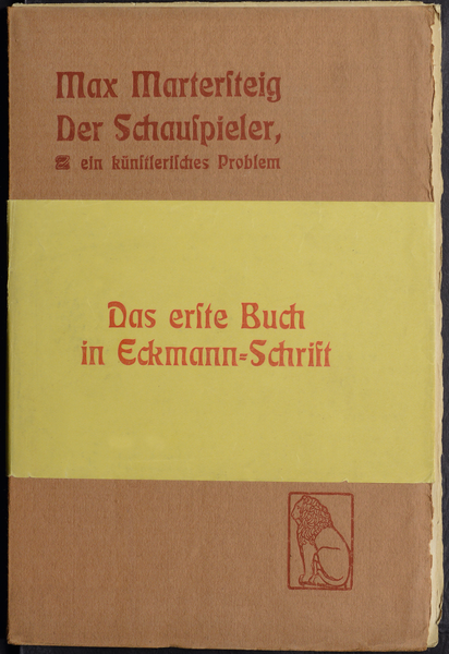 Der Schauspieler, ein künstlerisches Problem – Max Martersteig (Eugen Diederichs) 1