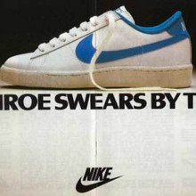 “McEnroe swears by them.” Nike tennis shoe ad