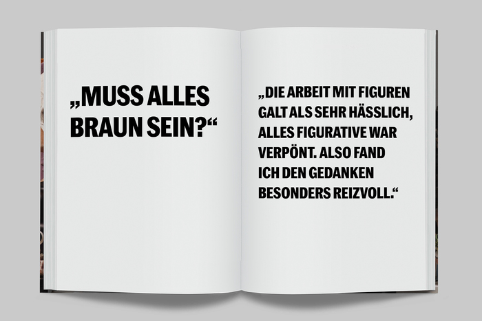 Spread in the German edition, typeset in Marr Sans Cond Bold.