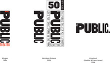 The Public Theater logo evolution (1994–2008)