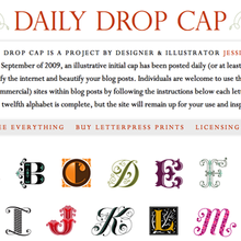 Daily Drop Cap website