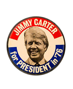 Unusual 1976 Campaign NUTS TO Jimmy CARTER Slogan Button 4834 