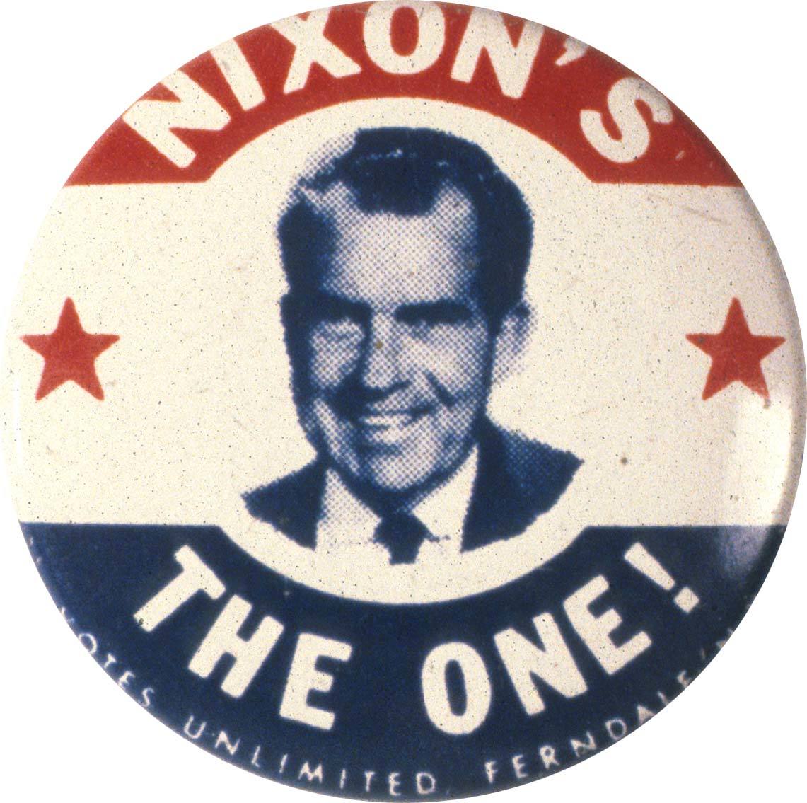 Richard Nixon 1968 Presidential Campaign Buttons - Fonts In Use