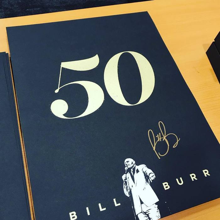 Bill Burr “50” tour poster 2